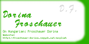 dorina froschauer business card